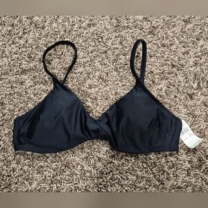 Aerie NWT Twist Triangle Bikini Swim Top Black Size XS